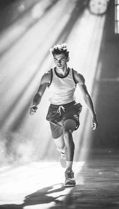 Sportif en train de faire des exercices vu de face pour Essers Singulars